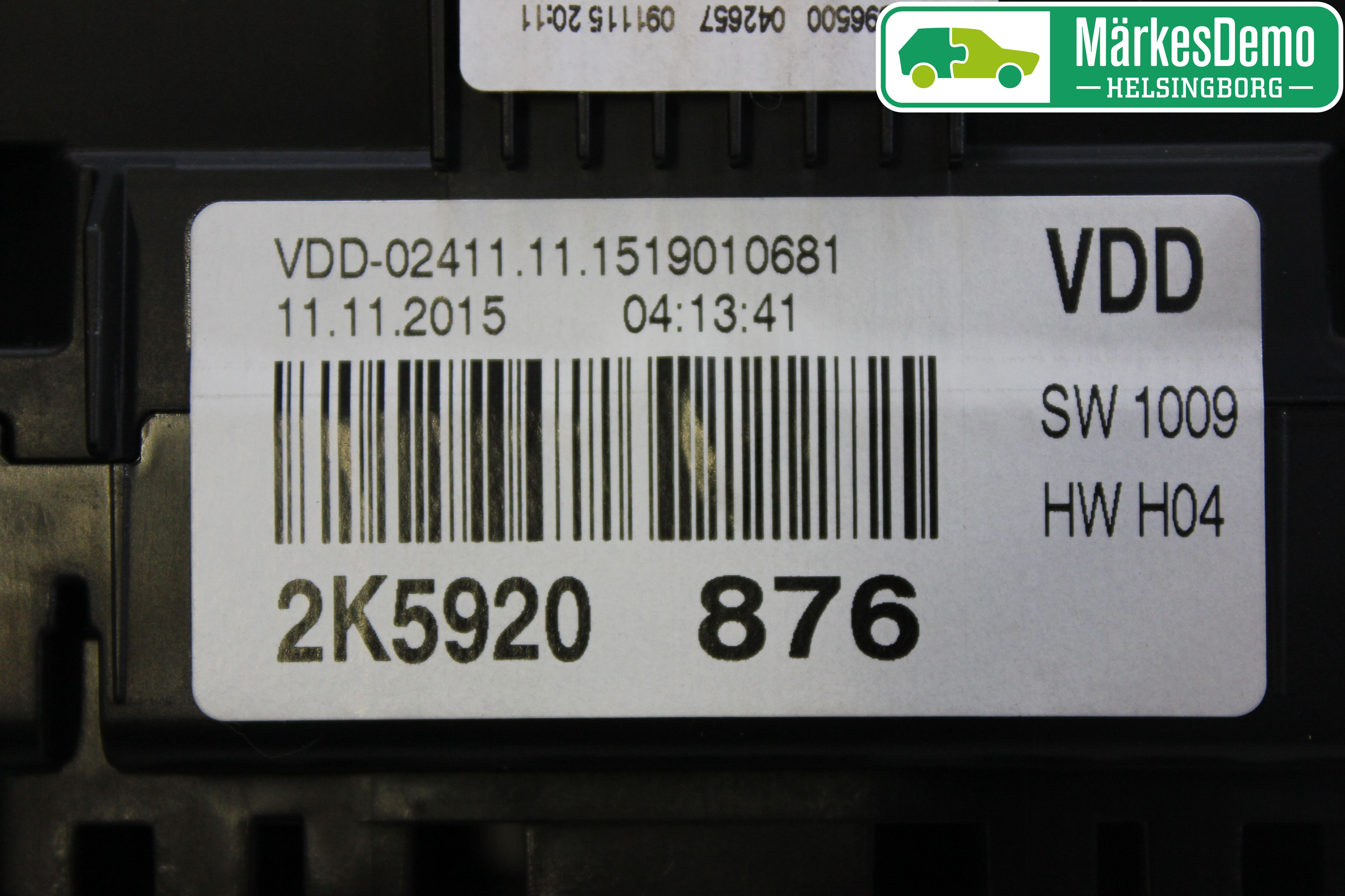 Volkswagen VW CADDY 16-20 Instrument Komb