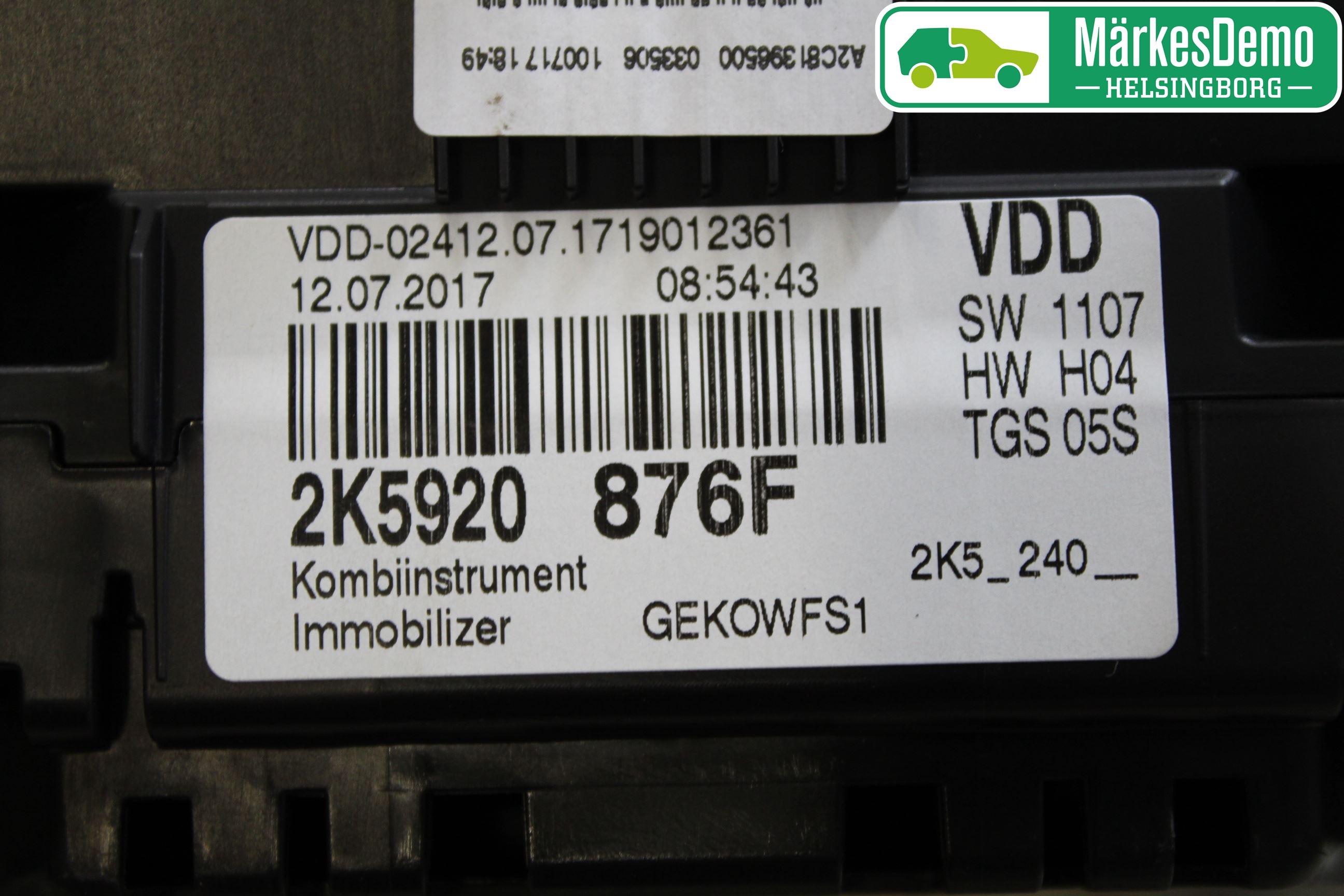 Volkswagen VW CADDY 16-20 Instrument Komb