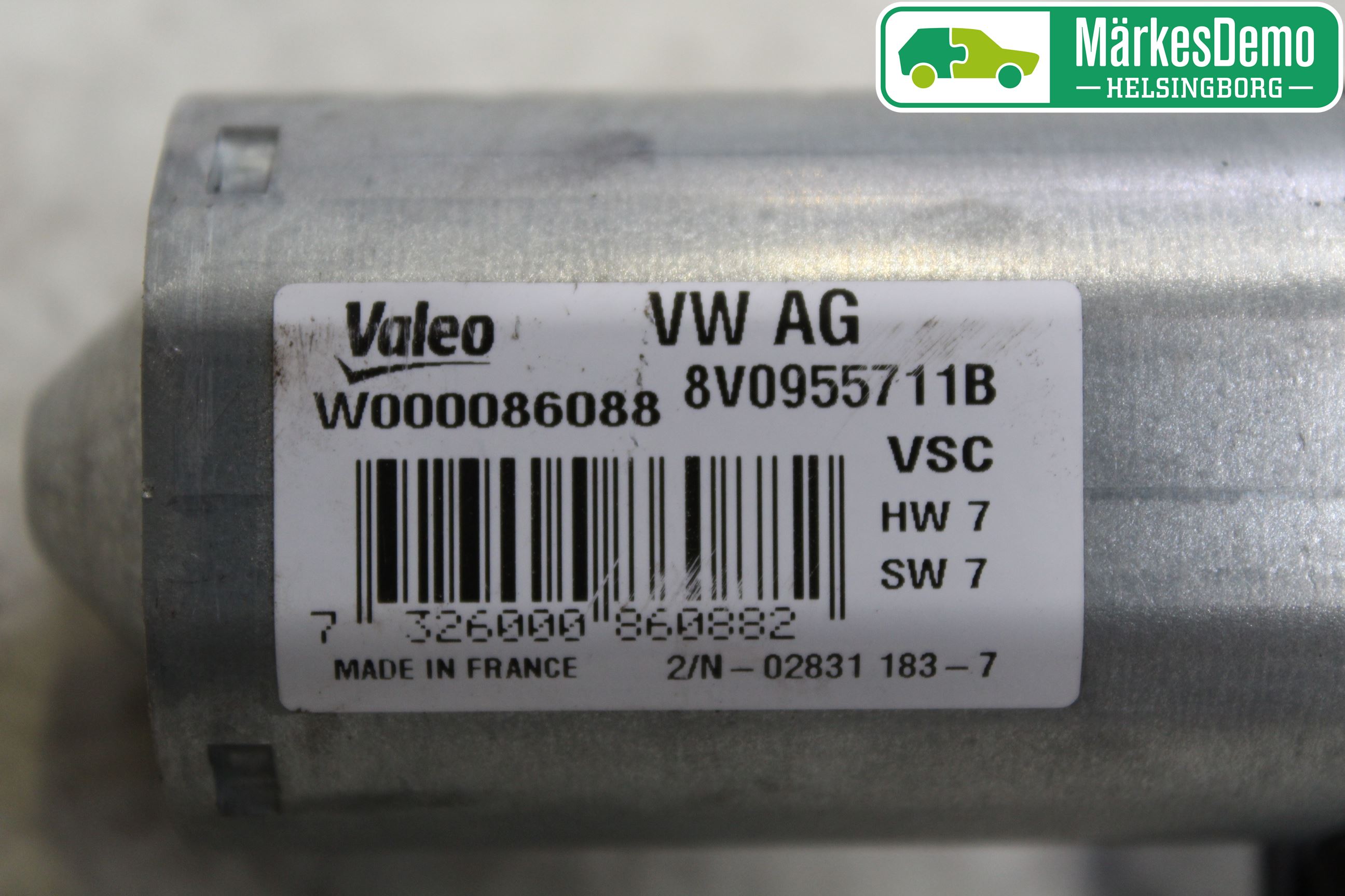 Audi A3/S3 8V 13-20 Torkarmotor Baklucka