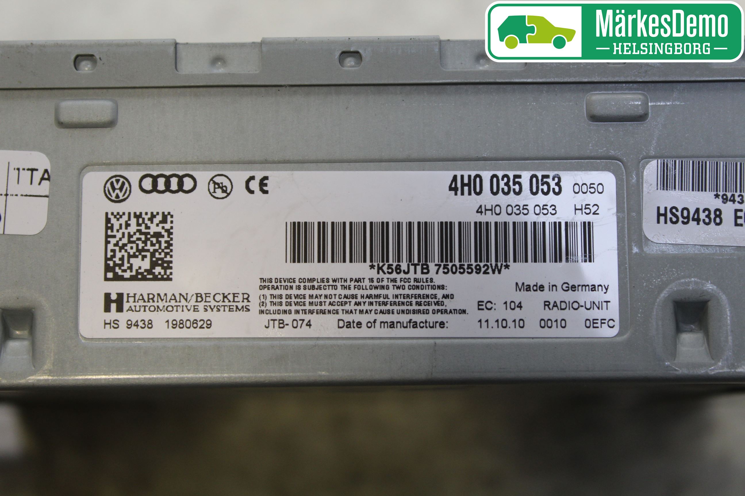 Audi A8/S8 4H 10-17 Radio