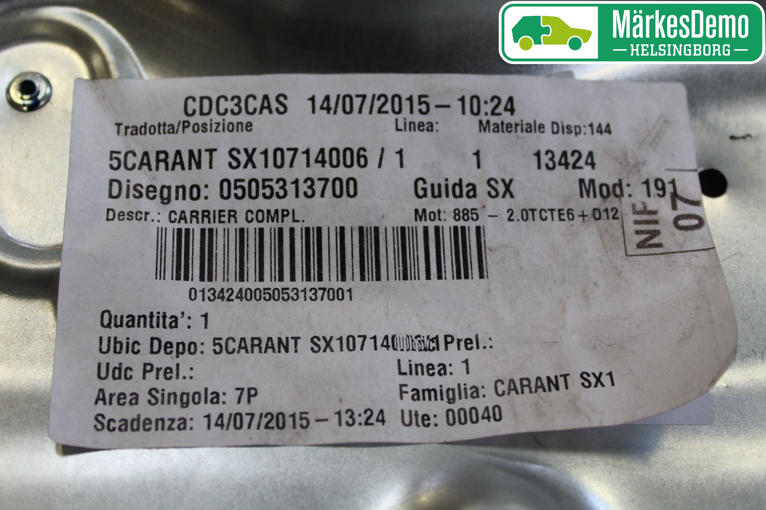 Alfa GIULIETTA Fönsterhissmekanism