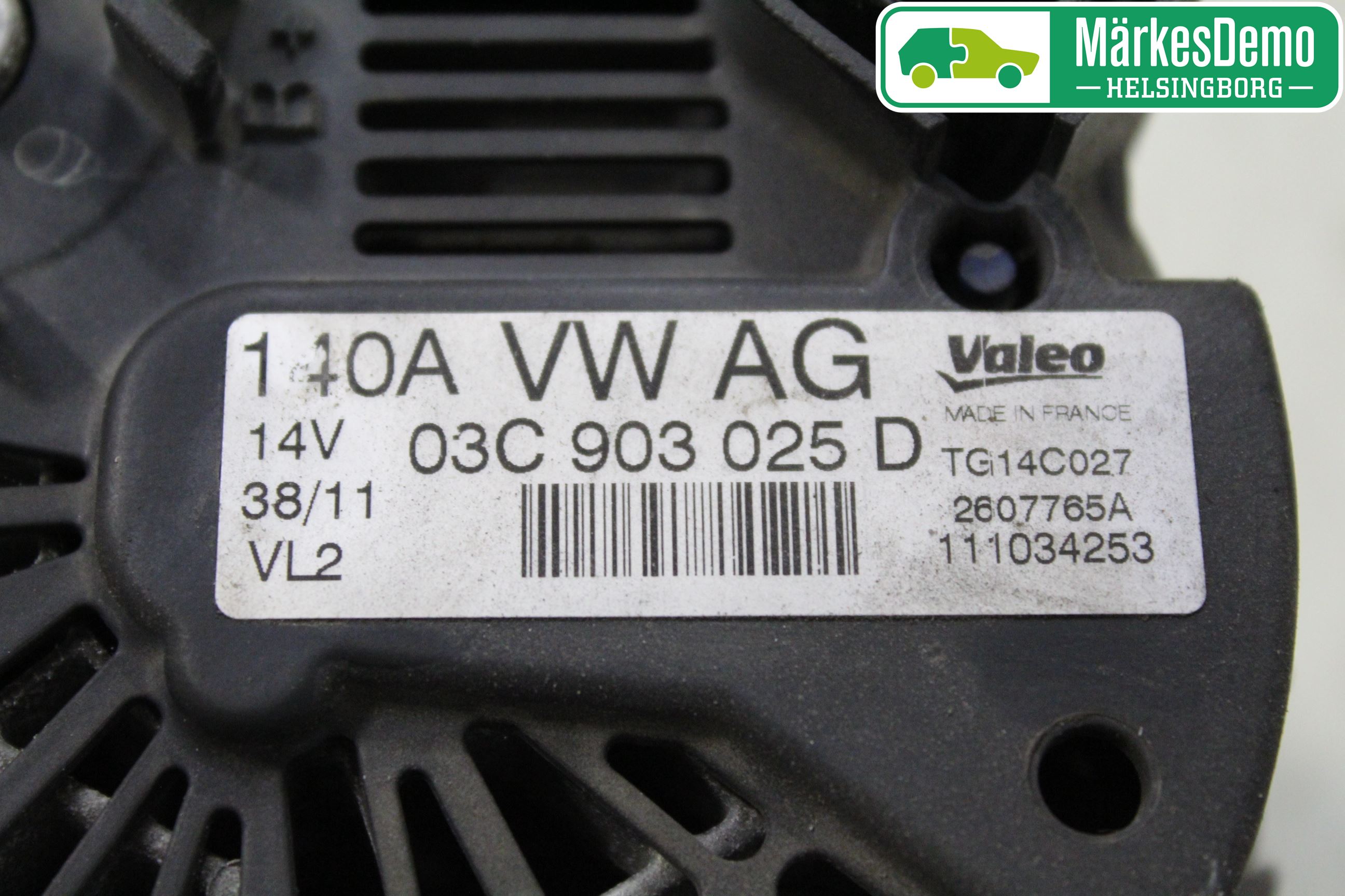 Volkswagen VW TIGUAN 07-16 Generator