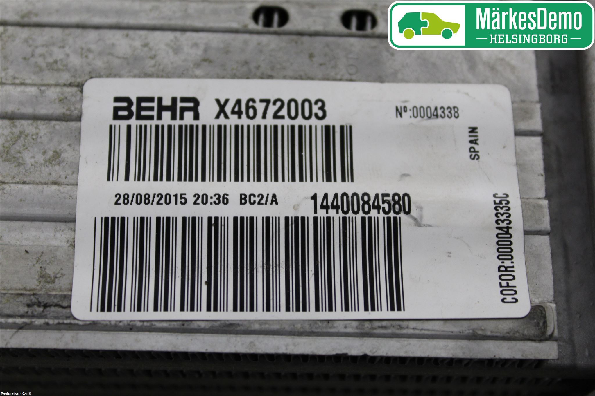 Peugeot EXPERT 15-16 Laddluft-Intercooler Kyl