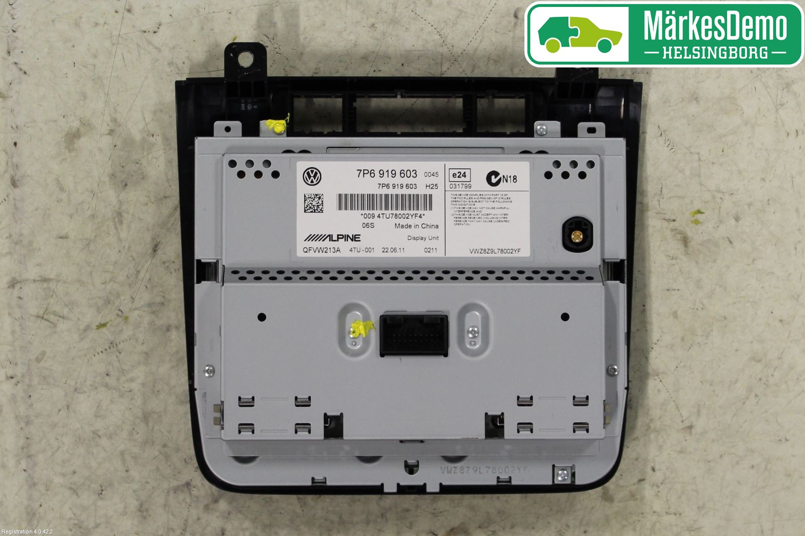 Volkswagen VW TOUAREG 7P 11-18 Kontrolldisplay