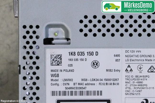 Volkswagen VW TRANSP/CARAVELLE (T6) 16-22 Cd Radio - Multimediapanel