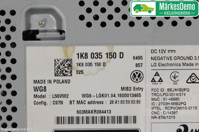 Volkswagen VW TRANSP/CARAVELLE (T6) 16-22 Cd Radio - Multimediapanel