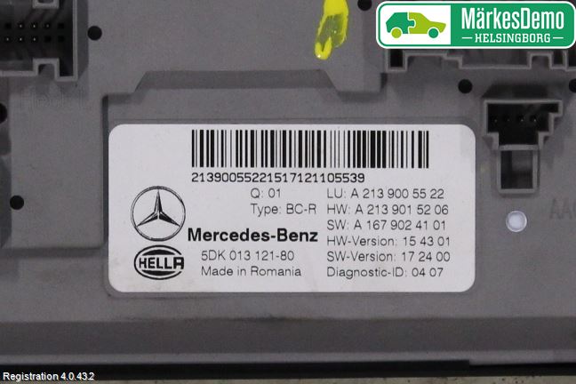 Mercedes-Benz MB E-KLASS (W213) 16-23 Styrenhet Övrigt