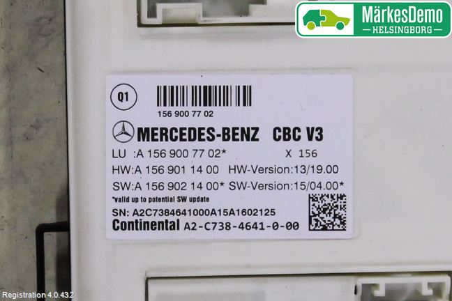 Mercedes-Benz MB CLA-KLASS (C117/X117) 13-19 Styrenhet Övrigt