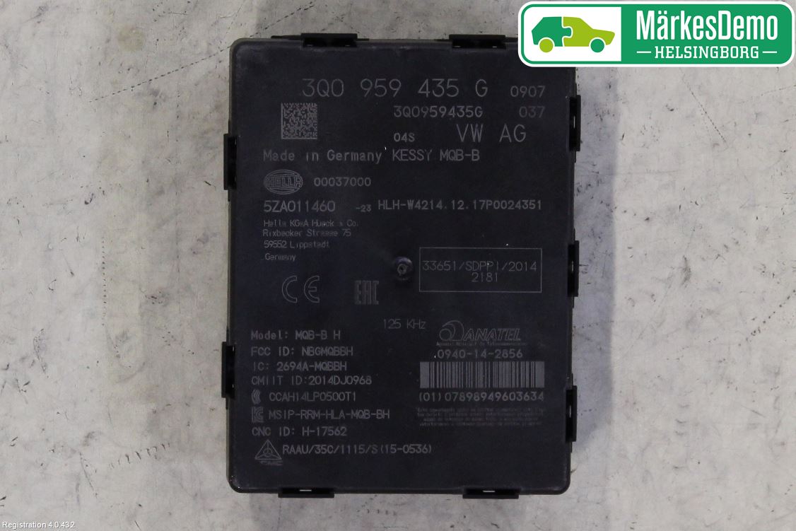 Skoda KODIAQ 17-24 Styrenhet Nyckellöst System