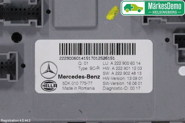 Mercedes-Benz MB C-KLASS (W205) 14-21 Styrenhet Övrigt