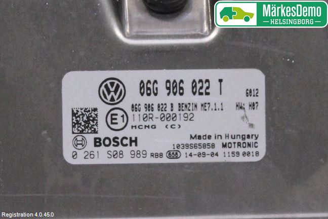 Volkswagen VW CADDY 11-15 Styrenhet Insprut Bensin