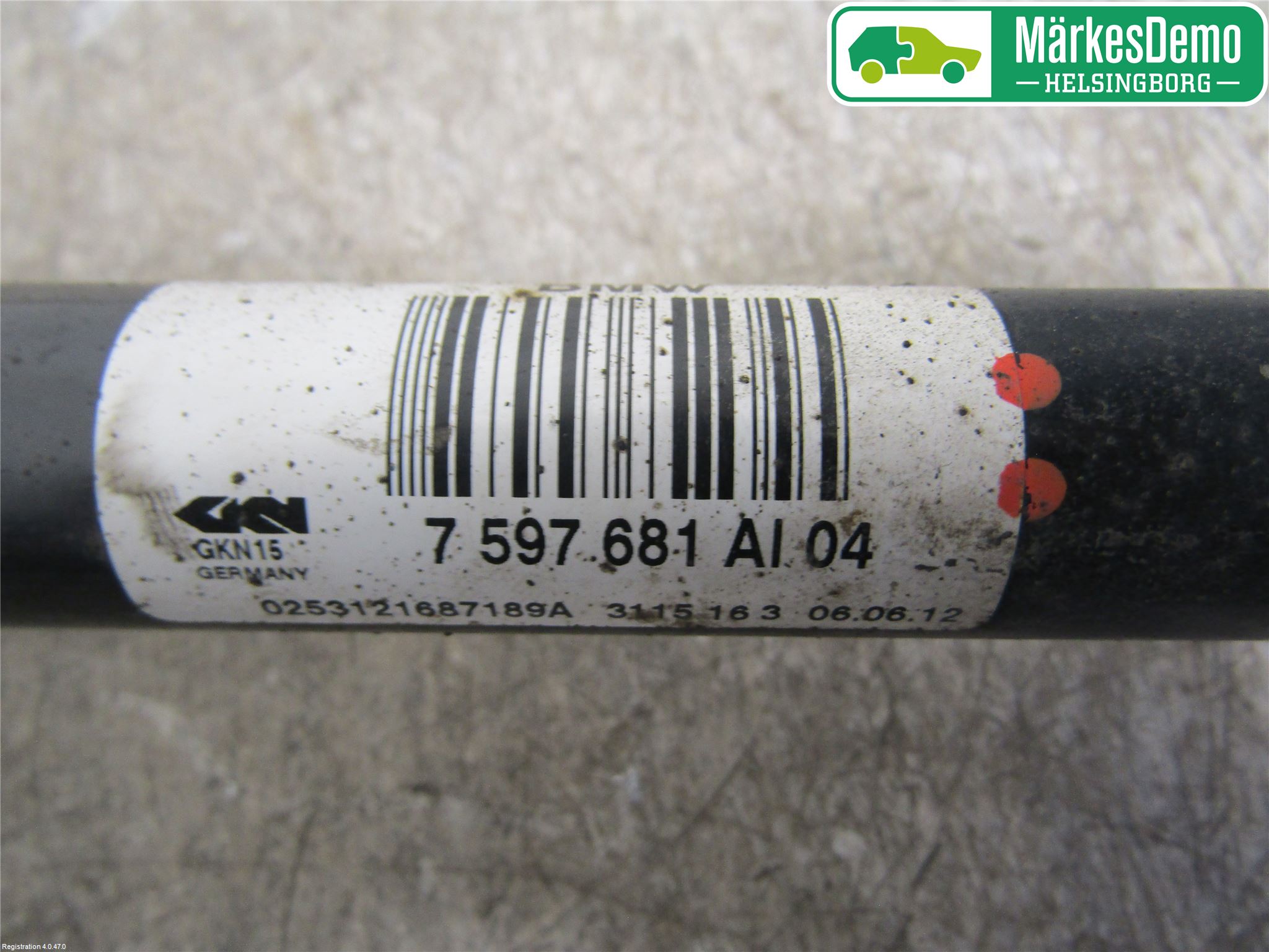 BMW 1 F20/F21 11-19 Drivaxel Bak Vänster