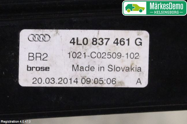 Audi Q7/SQ7 Fönsterhissmekanism