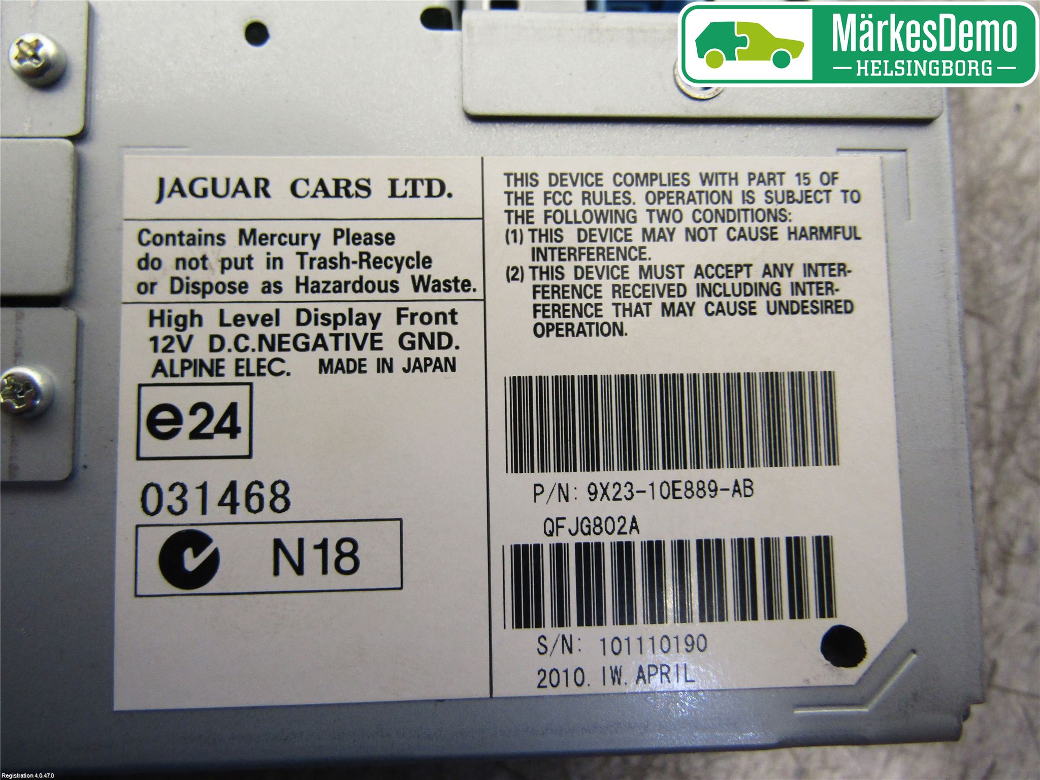 Jaguar XF 08-15 Bildskärm