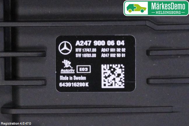 Mercedes-Benz MB A-KLASS (W177) 18- Sensor Aktivt Kollisionsskydd