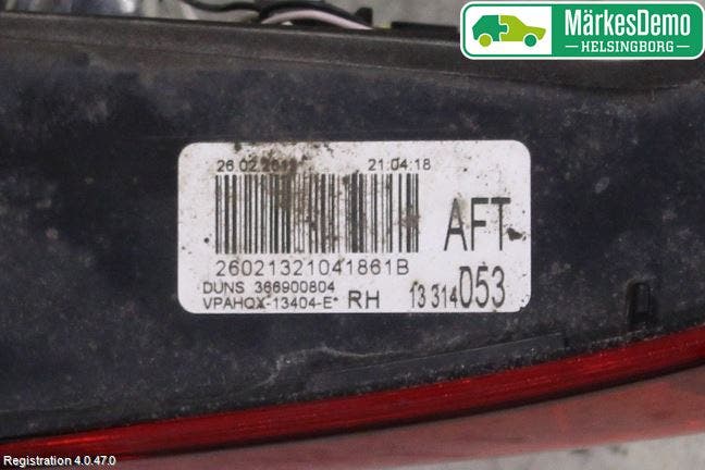 Opel ASTRA J 10-15 Bakljus Lucka Hö