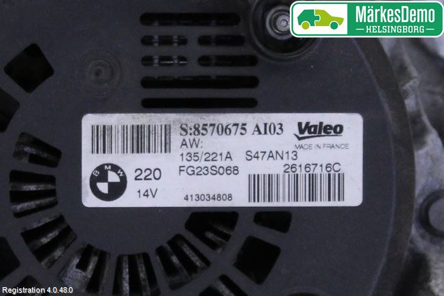 BMW 3 F30/F31/F80 12-19 Generator