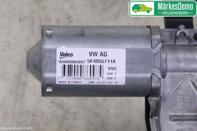 Skoda KODIAQ 17-24 Torkarmotor Baklucka