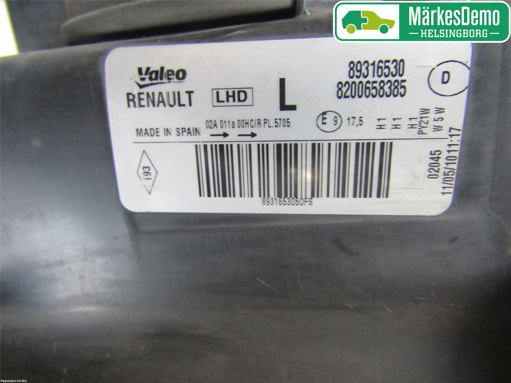 Renault MODUS Strålkastare Vänster