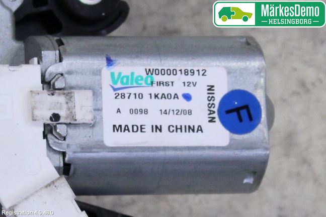 Nissan PULSAR Torkarmotor Baklucka