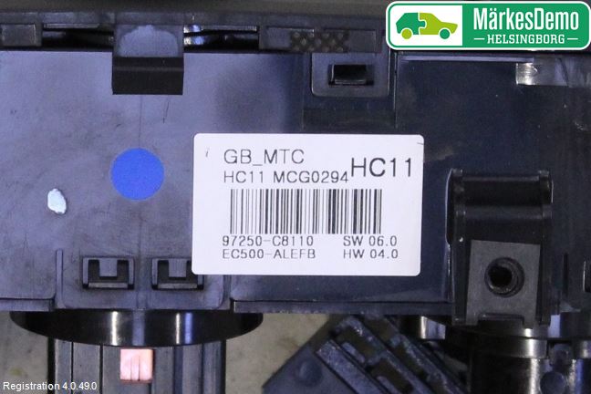 Hyundai i20 GB 15-20 Värmereglage