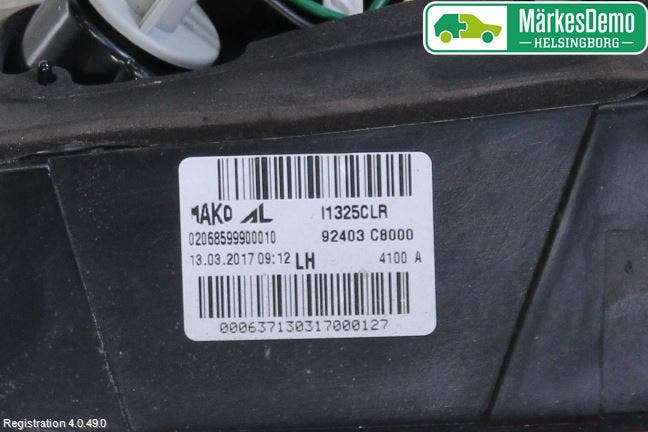 Hyundai i20 GB 15-20 Bakljus Lucka Vä