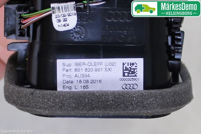 Audi TT/TTS/TT RS 15- Defrosterkanal-Munstycke