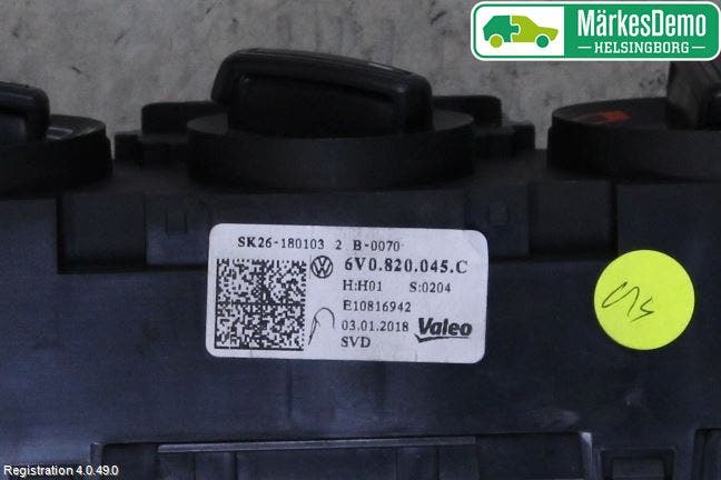 Skoda FABIA 15-21 Värmereglage