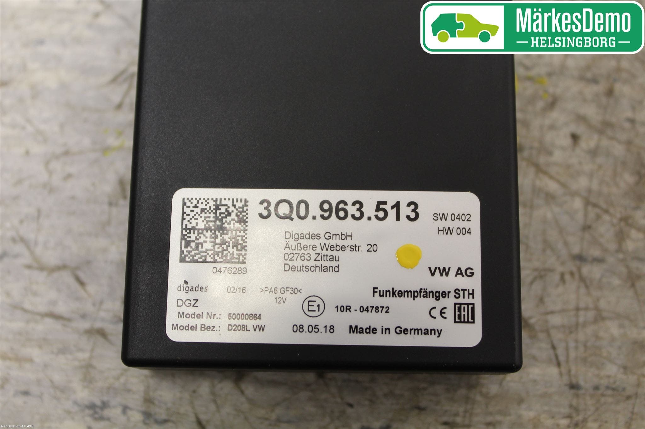 Volkswagen VW PASSAT 15-19 Styrenhet Bensin-Dieselvärmare