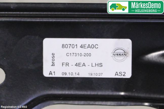 Nissan QASHQAI 14-17 Fönsterhiss El Kompl