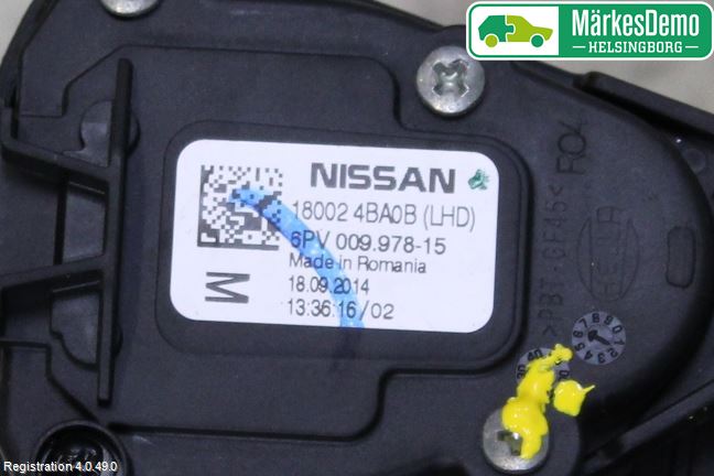 Nissan QASHQAI 14-17 Gaspedal