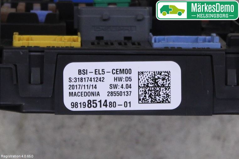 Peugeot 308 14-21 Säkringsdosa-Elcentral