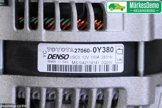 Toyota YARIS XP130 15-20 Generator