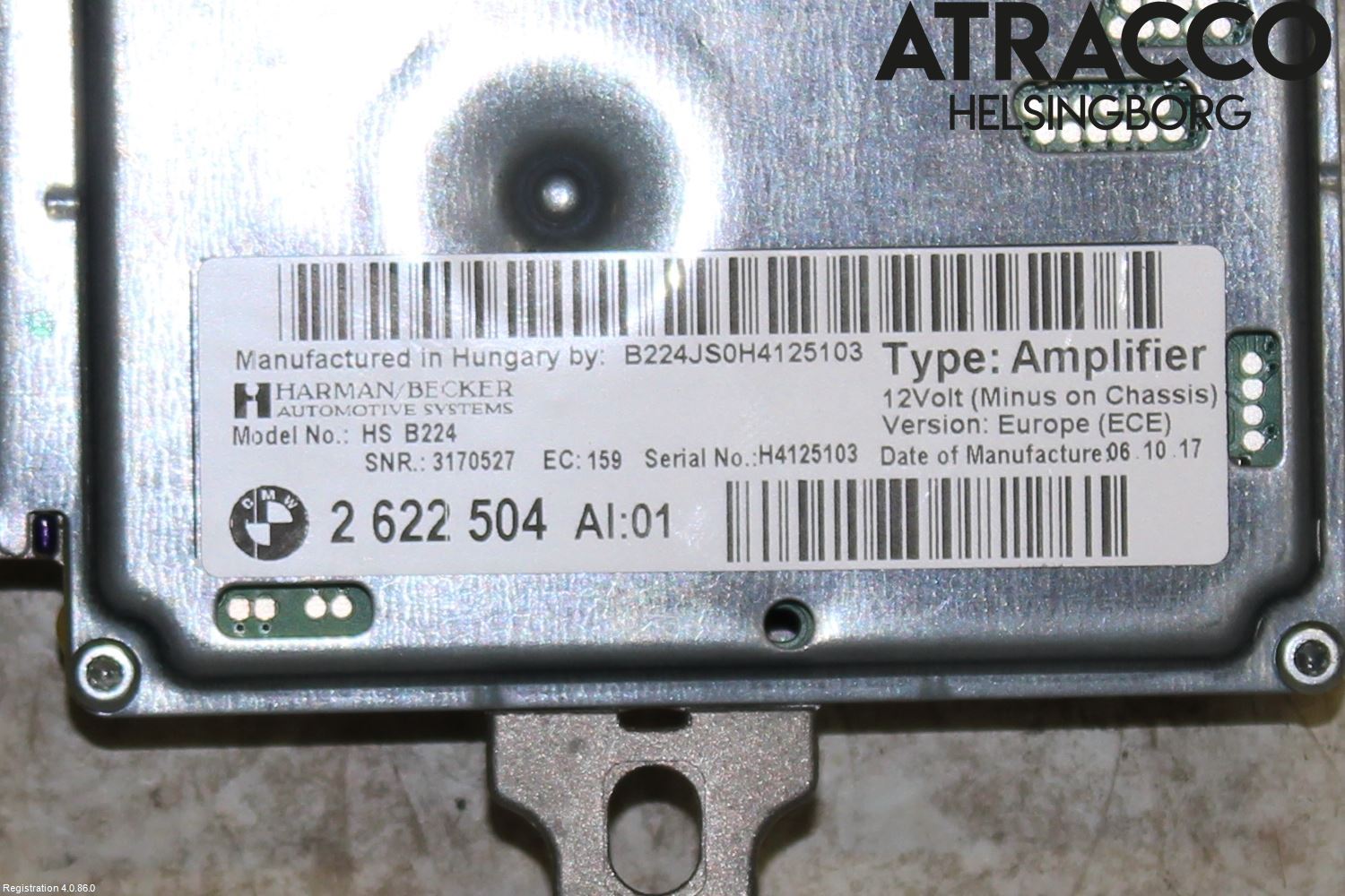 BMW 3 F30/F31/F80 12-19 Radio-Stereo Förstärkare
