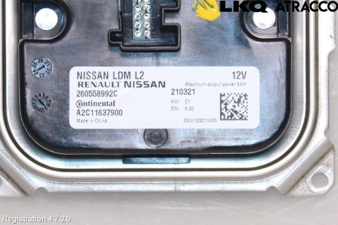 Nissan LEAF 18- Styrenhet Strålkastare