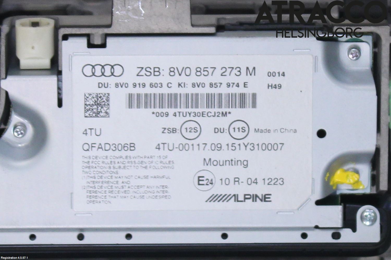 Audi A3/S3 8V 13-20 Multifunktionsdisplay