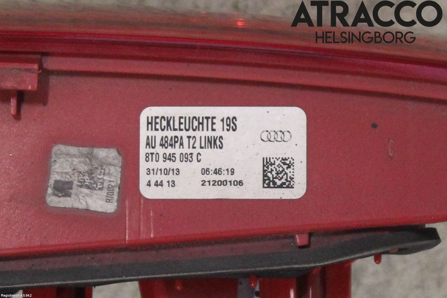 Audi A5 07-16 Bakljus Lucka Vä