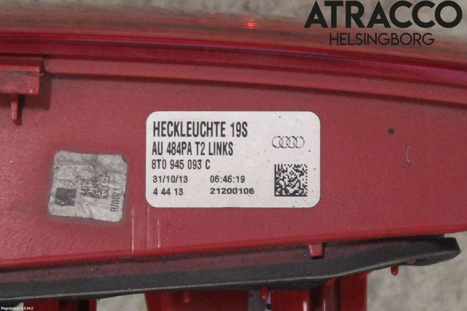 Audi A5 07-16 Bakljus Lucka Vä