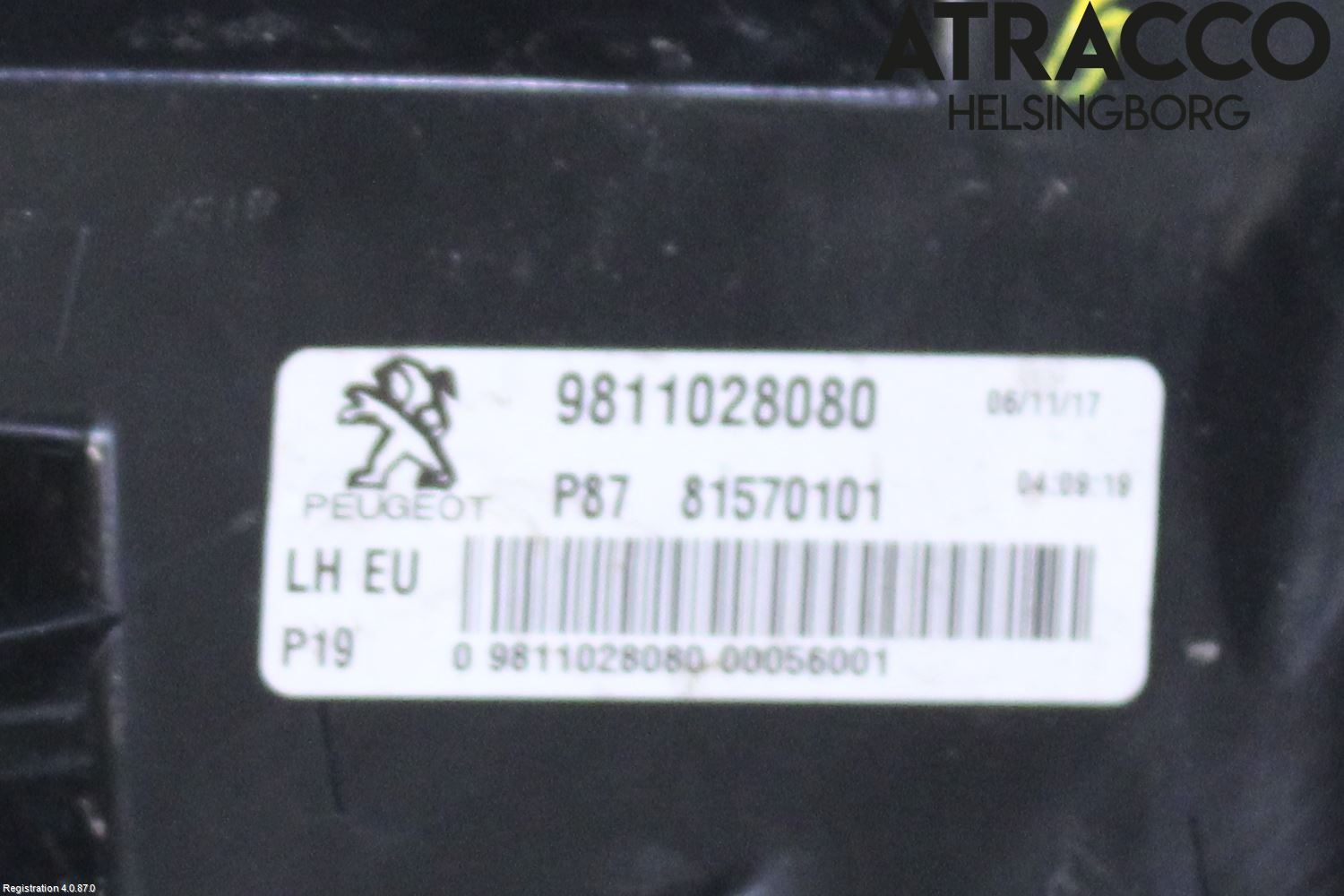 Peugeot 5008 17-24 Bakljus Vänster