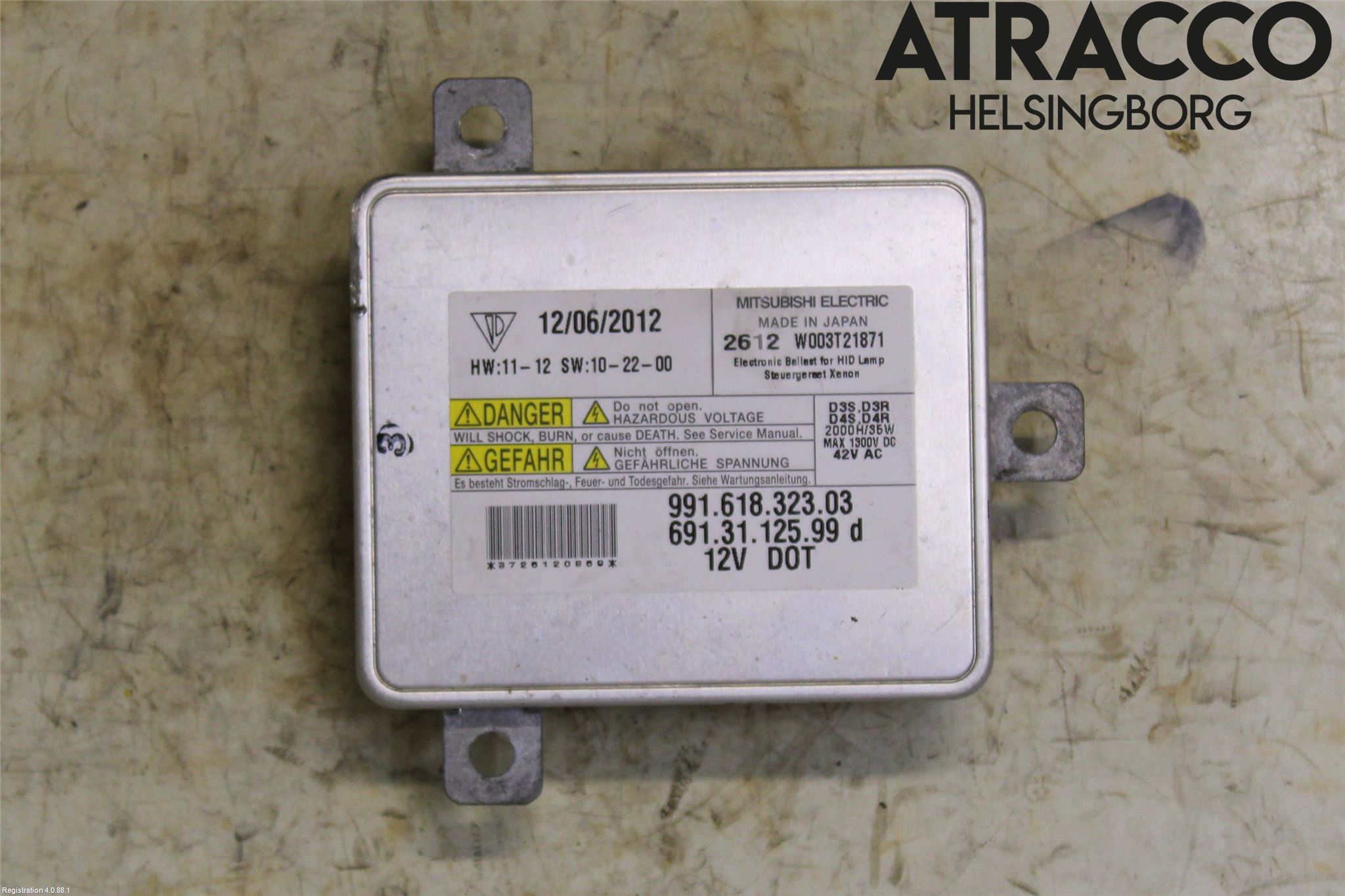 Porsche 911 64- Styrenhet Strålkastare