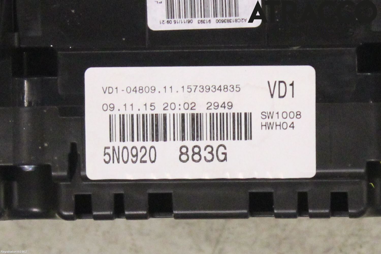 Volkswagen VW TIGUAN 07-16 Instrument Komb