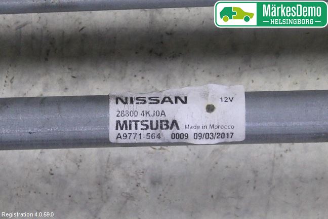 Nissan NAVARA, TREK-1 17-21 Torkarmekanism Vindruta