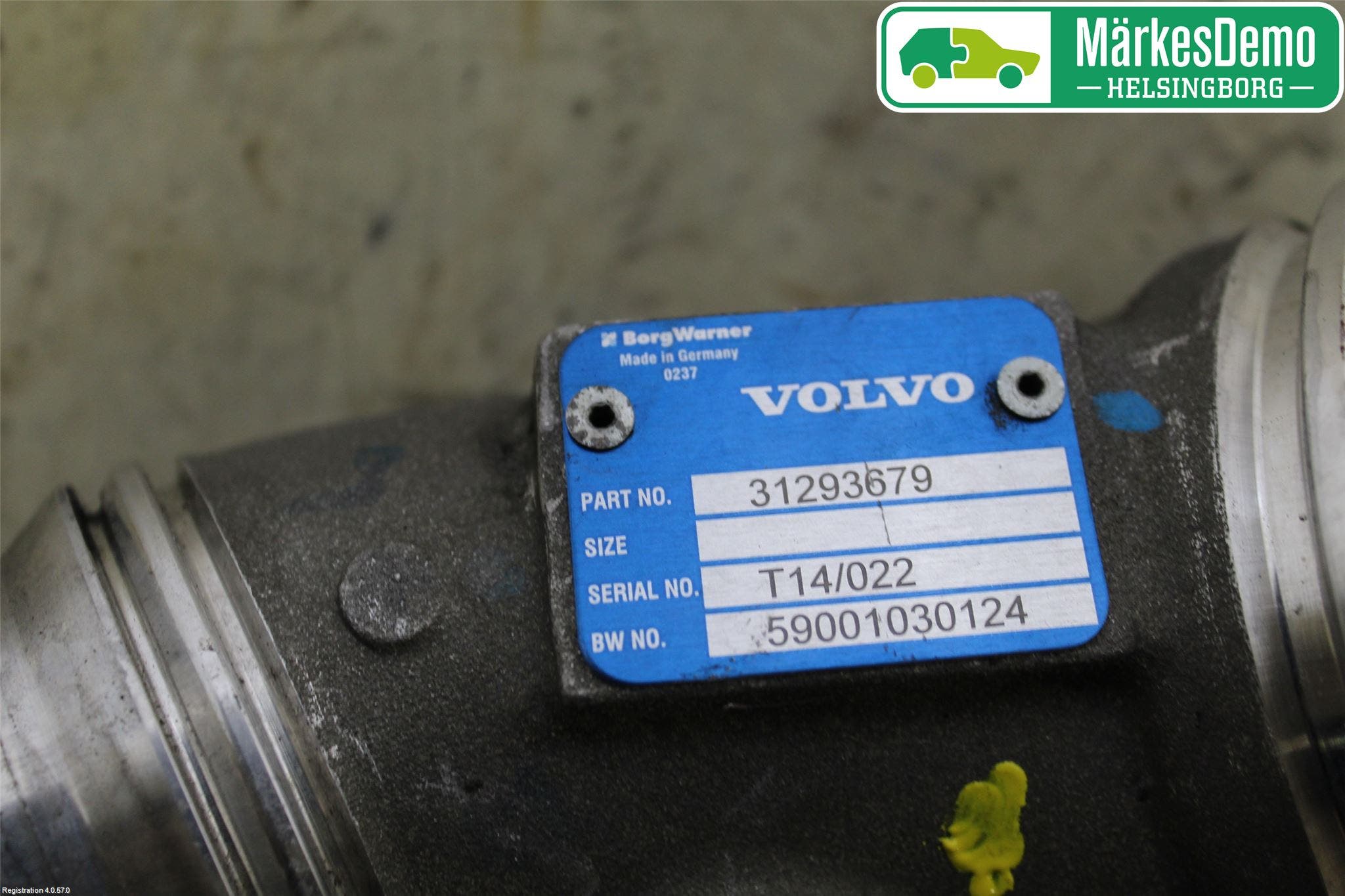 Volvo S60 14-18 Laddluft-Intercoolerrör