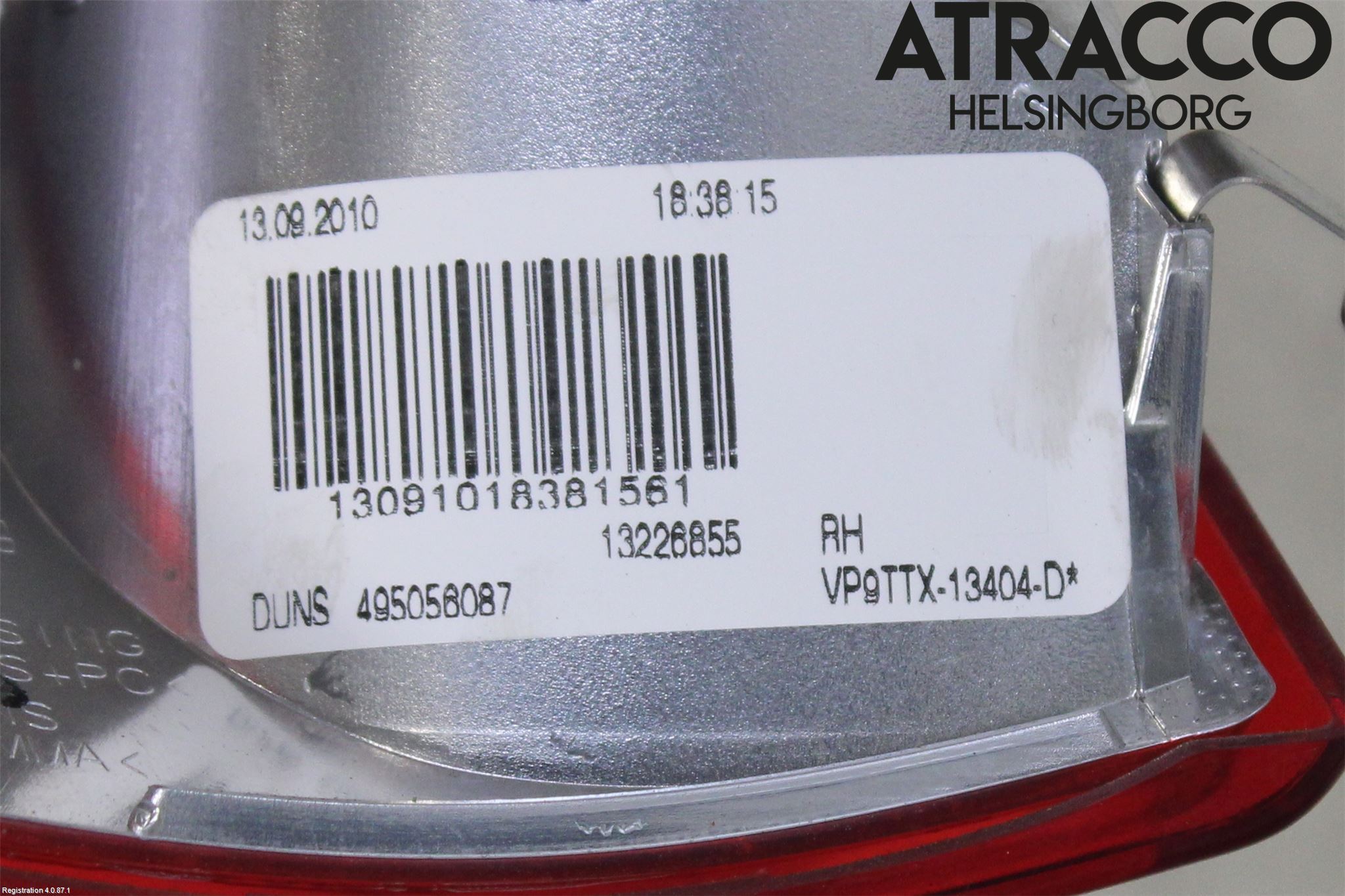 Opel INSIGNIA 09-16 Bakljus Höger