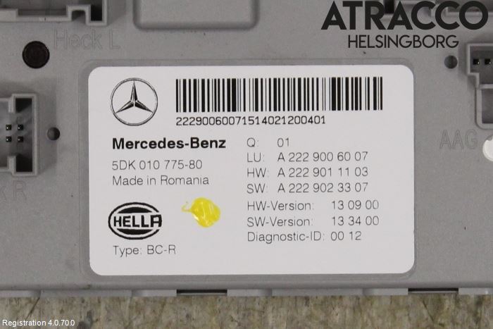 Mercedes-Benz MB C-KLASS (W205) 14-21 Styrenhet Övrigt