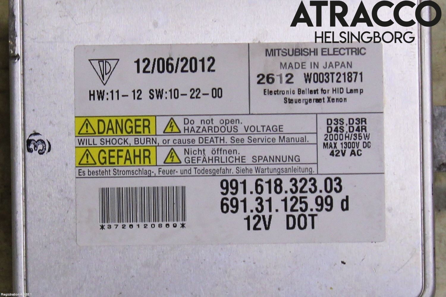 Porsche 911 64- Styrenhet Strålkastare