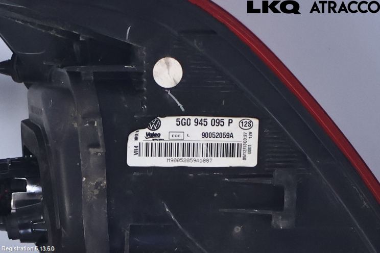 Volkswagen VW GOLF / E-GOLF VII 13-20 Bakljus Vänster