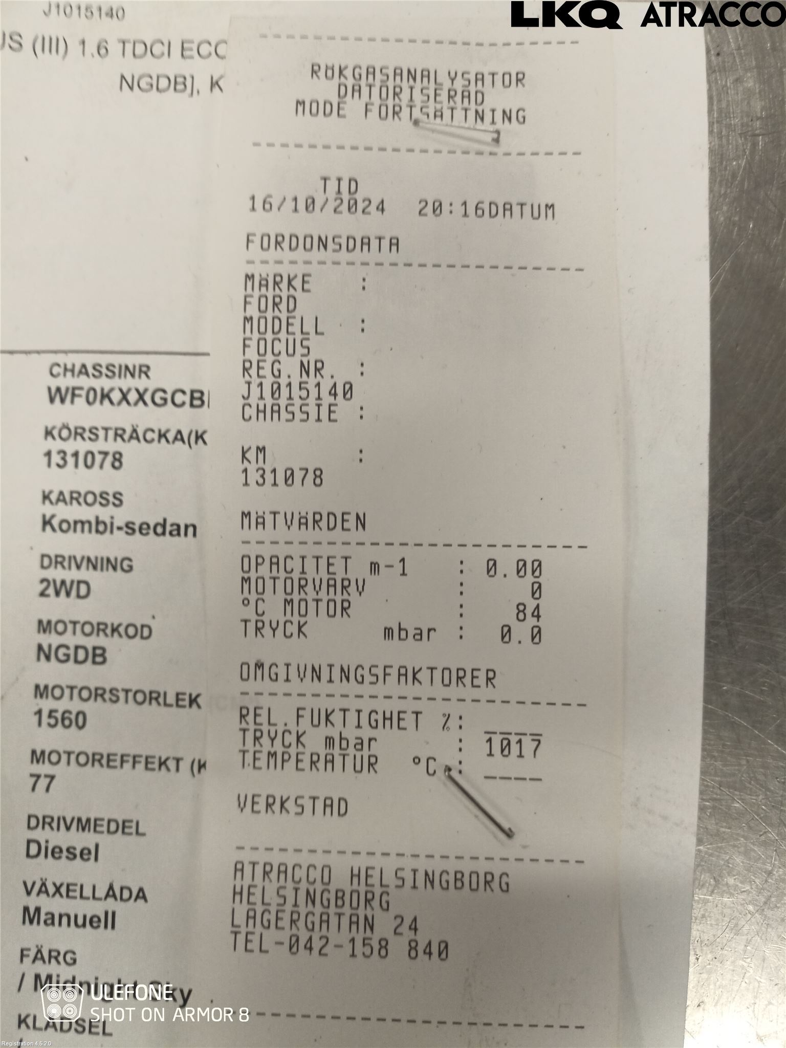 Ford FOCUS 11-14 Motor Diesel