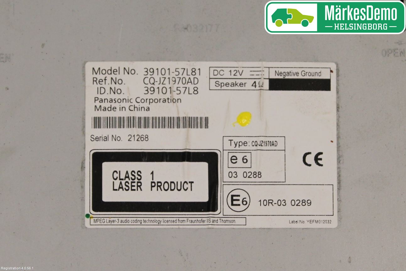 Suzuki KIZASHI Cd Radio - Multimediapanel