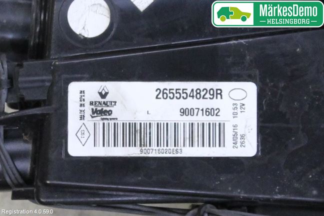 Renault MEGANE IV 16-23 Bakljus Vänster
